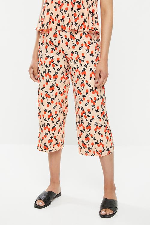 Co-ord wide leg trousers - peach 
