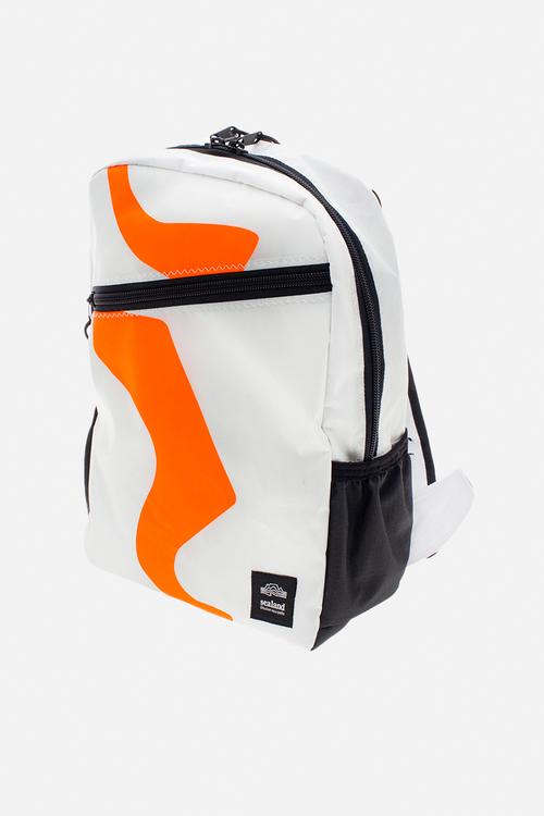 Jolla backpack - white & orange
