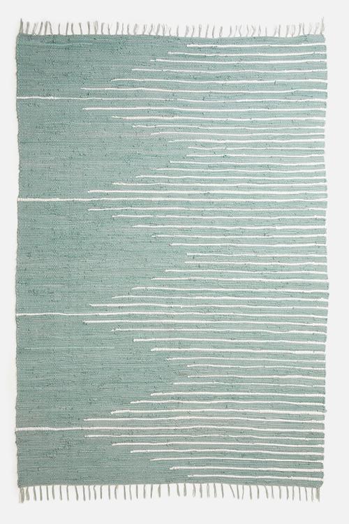 Empires chindi woven rug - duck egg