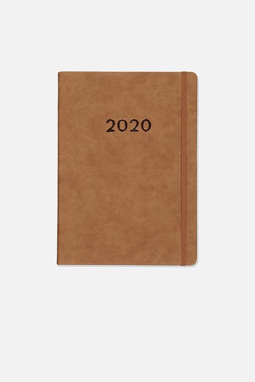 2020 A4 daily buffalo diary - tan