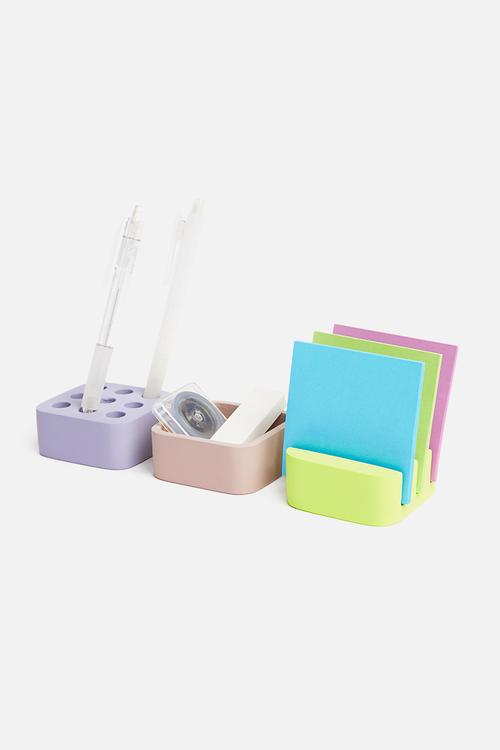 Cube desktop organiser set of 3 - multi