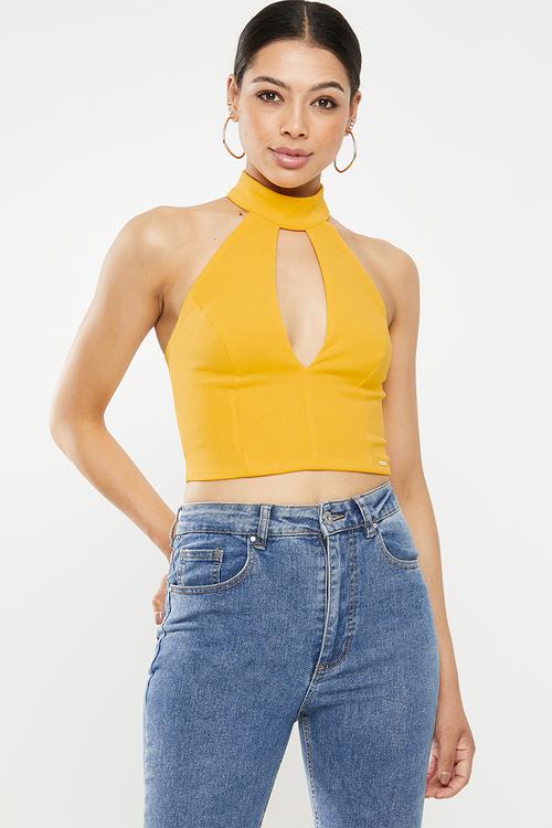 Love all crop top - yellow