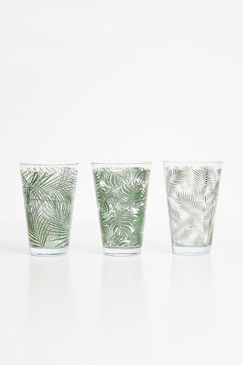 Jaya water glass set of 3 - green