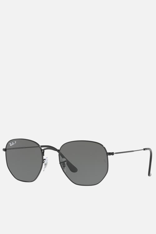 Hexagonal polarized sunglasses - black