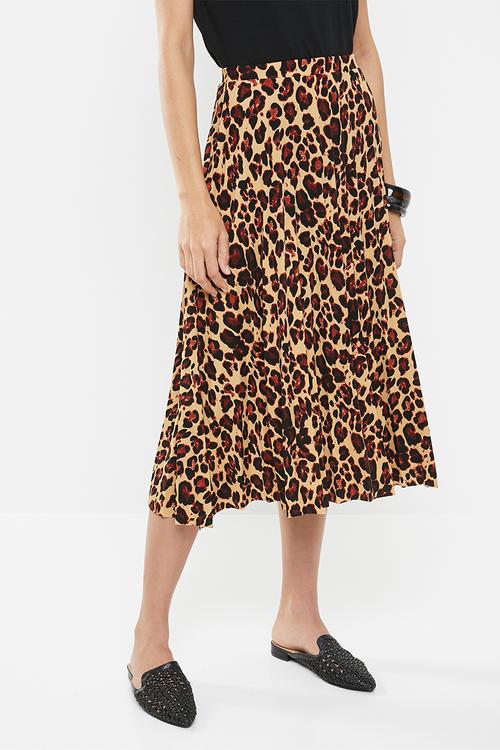 Pleated midi skirt - multi 