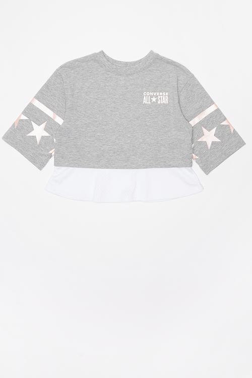 Converse All Star peplum knit top - grey