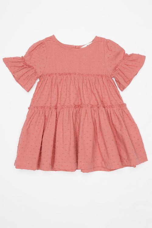 Abby flutter dress - pink