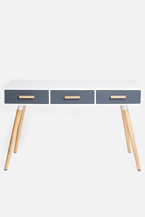 Alva desk - grey & white
