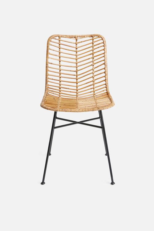 Rattan dining chair - natural