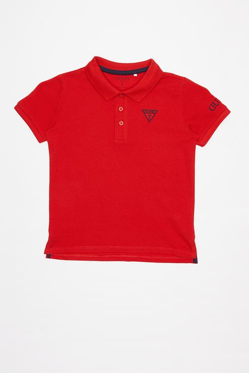 Teens short sleeve Guess core polo - red