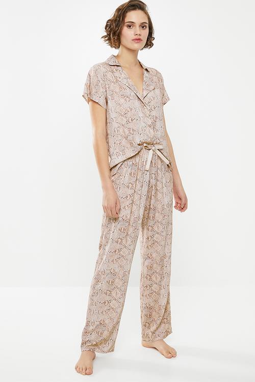Sleep tee & culottes set - neutral
