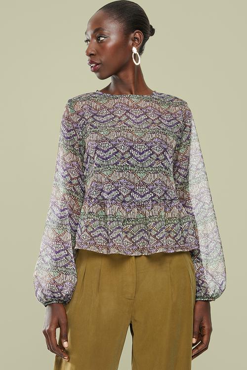 Sheer gypsy blouse - multi 