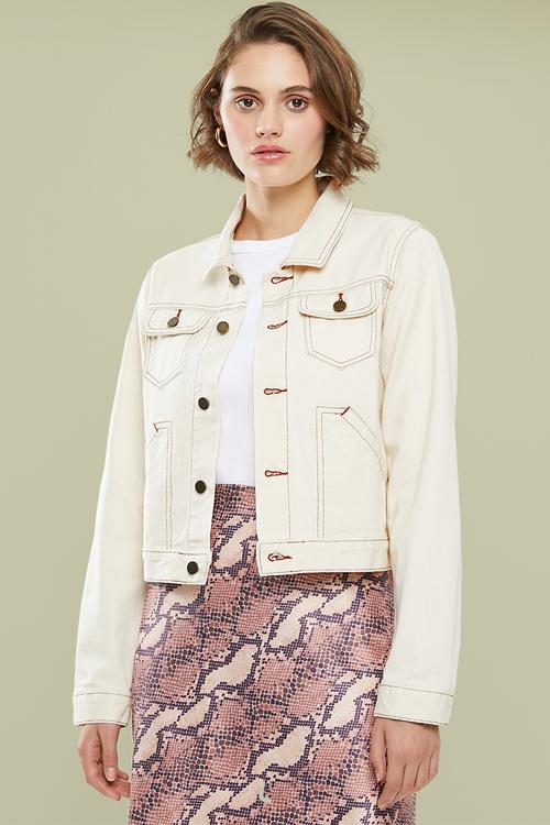 Denim jacket - cream 