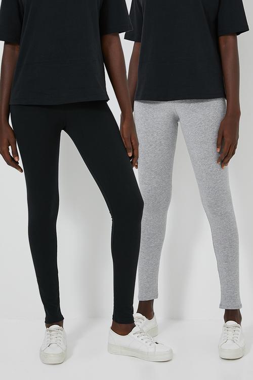 2 Pack leggings - black & grey