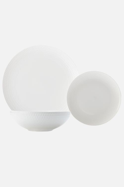 Diamonds 12pc dinner set - white