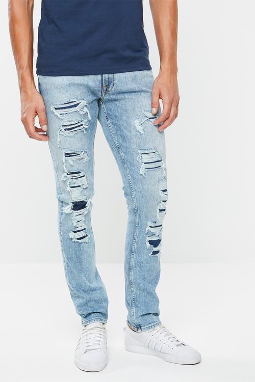 Slim fit taper jeans - blue