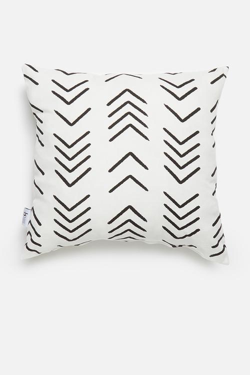 Maia cushion cover - white & black