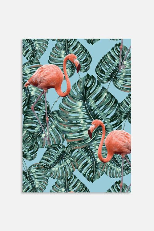 Whimsical flamingo pattern