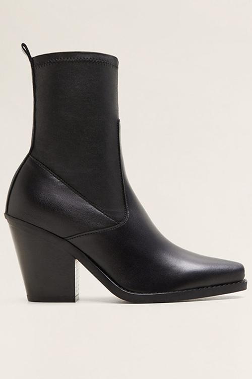 Tierra leather ankle boot - black