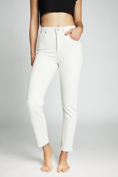 Stretch mom jean - ecru 