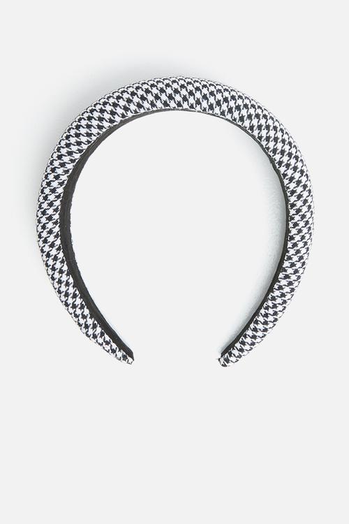 Houndstooth headband - black & white