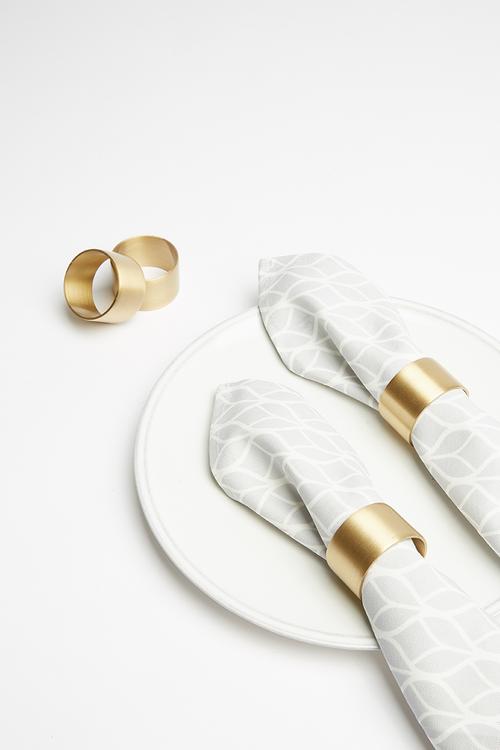 Ella napkin ring set of 4 - brass