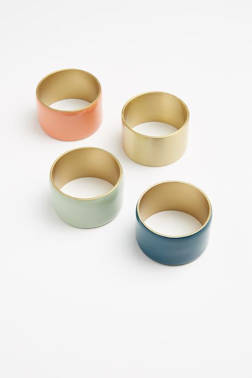 Ella napkin ring set of 4 - multi