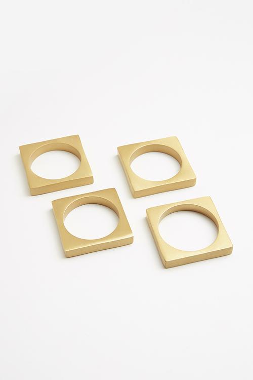 Kito napkin ring set of 4 - brass