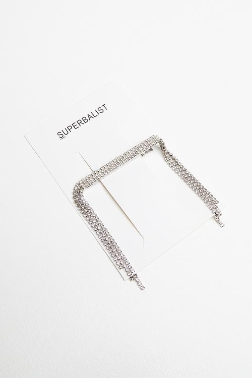 Diamante hair slide - silver