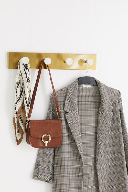 Marble hook rack - gold
