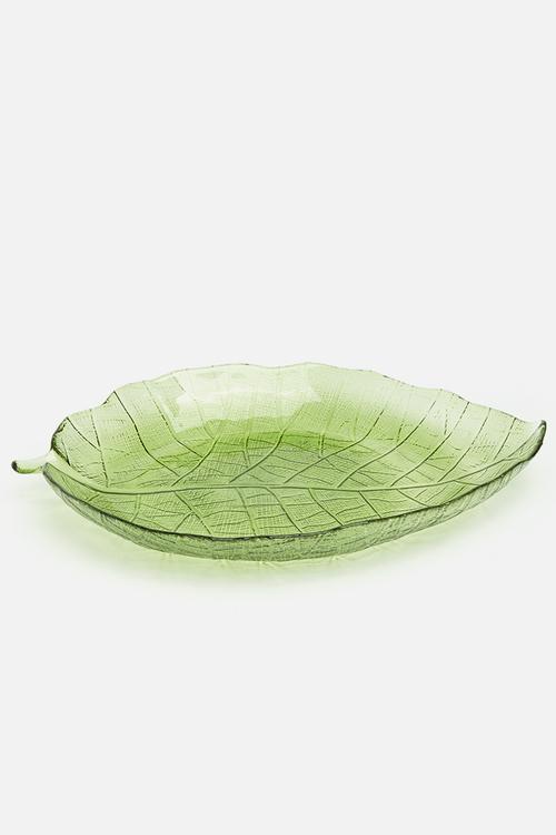 Leaf serving tray - green