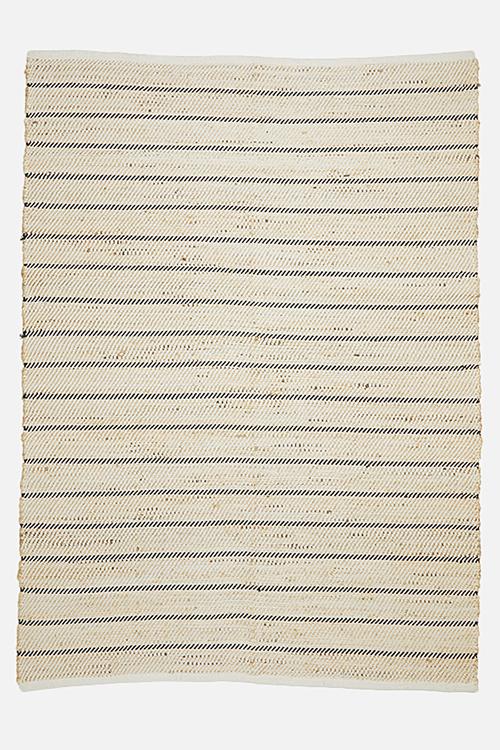 Perth jute rug - blue stripe