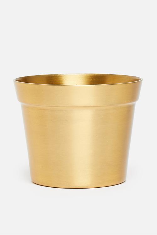 Aluminium planter - gold