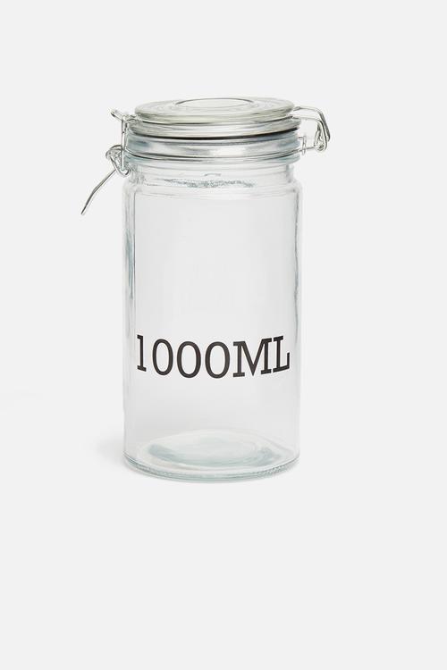 1000ml storage jar - clear