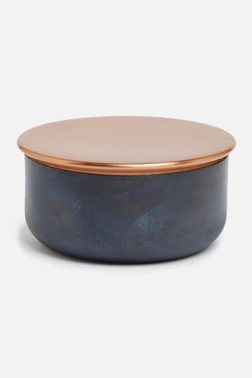 Milos storage box - blue & gold