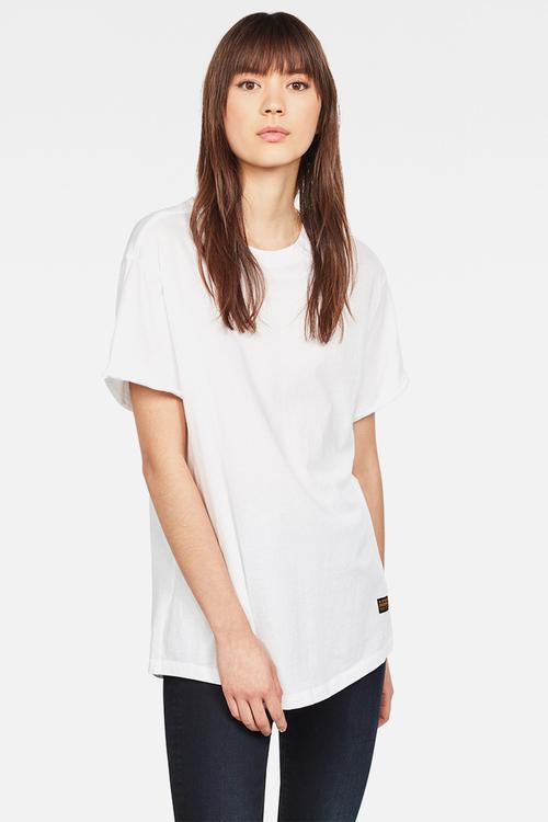 Lash fem loose short sleeve tee - white