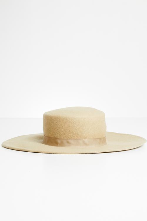Wide brim boater - neutral
