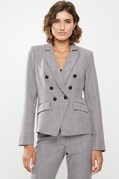 Classic suit blazer - check