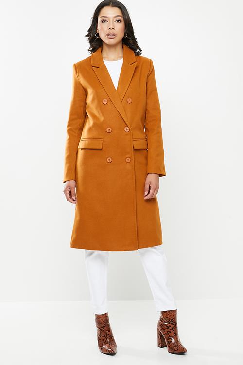 Mansy formal overcoat - rust