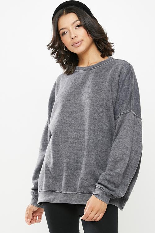 Washed sweatshirt - grey