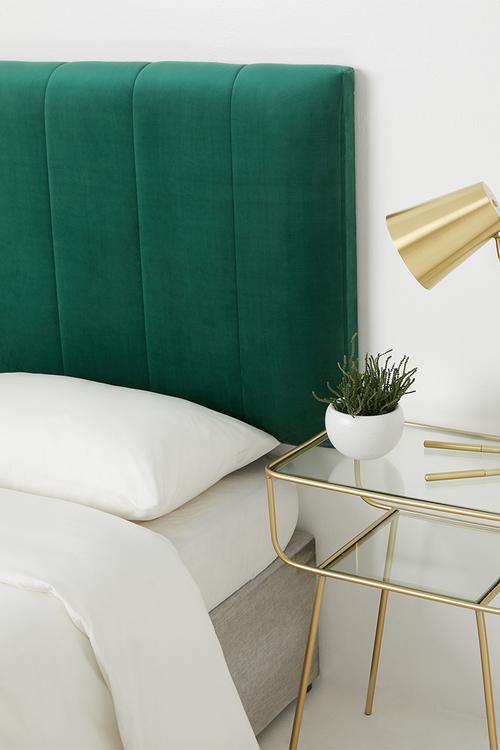 Panel headboard - emerald green