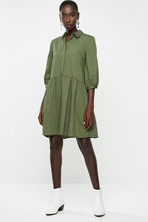 Nicoline 3/4 striped tunic - khaki
