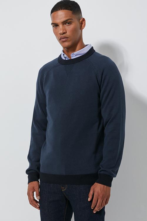 Premium crew knit - navy