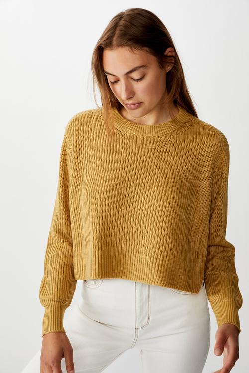 Archy cropped pullover -  prarie sand
