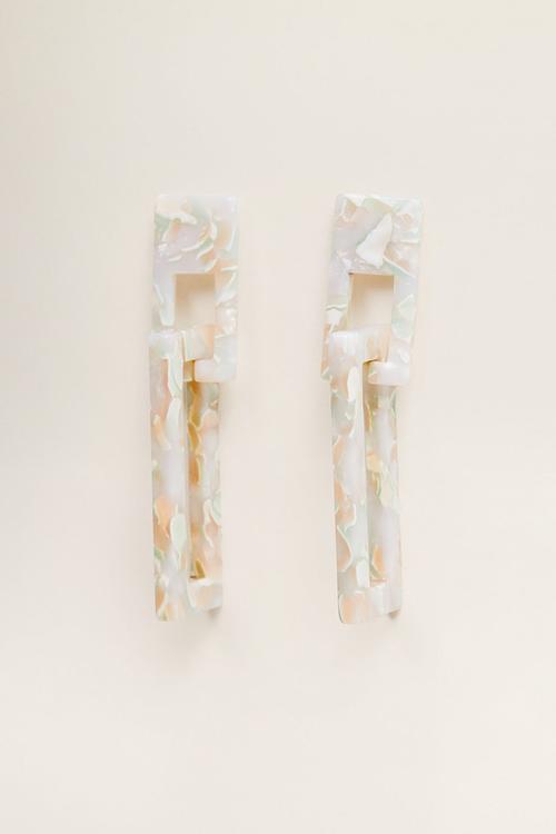 Milky earrings - white
