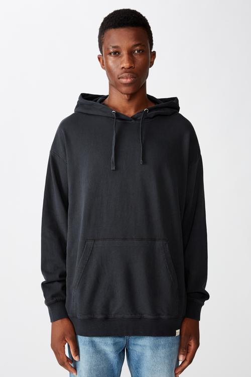 Pigment dyed oversized pullover - charcoal 
