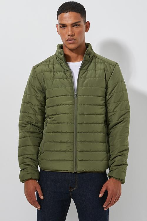 Lightweight puffer jacket - khaki