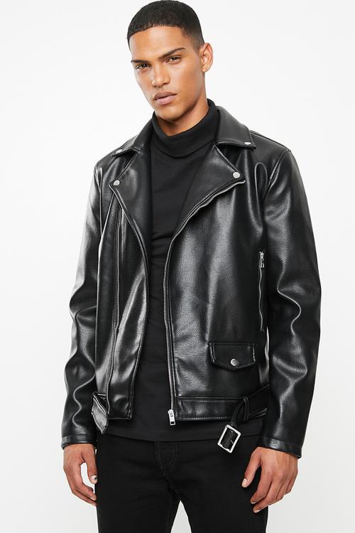 Hip biker jacket - black 