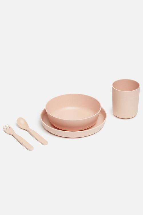 Kids bamboo dinner set - blush