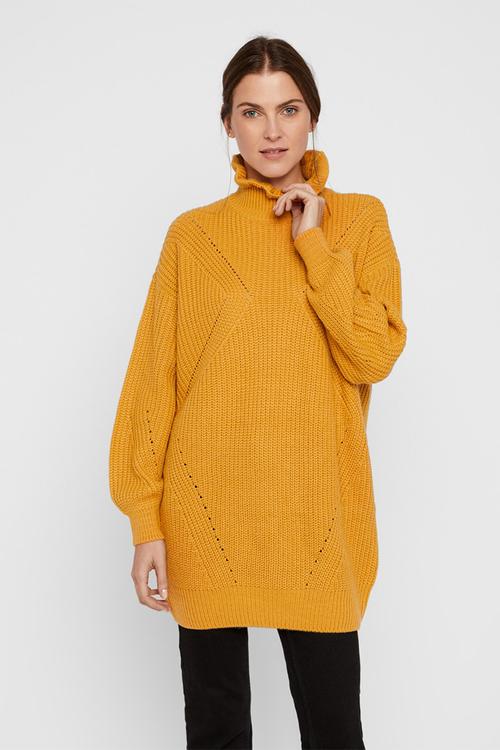 Glendora siska long sleeve high neck blouse - yellow 